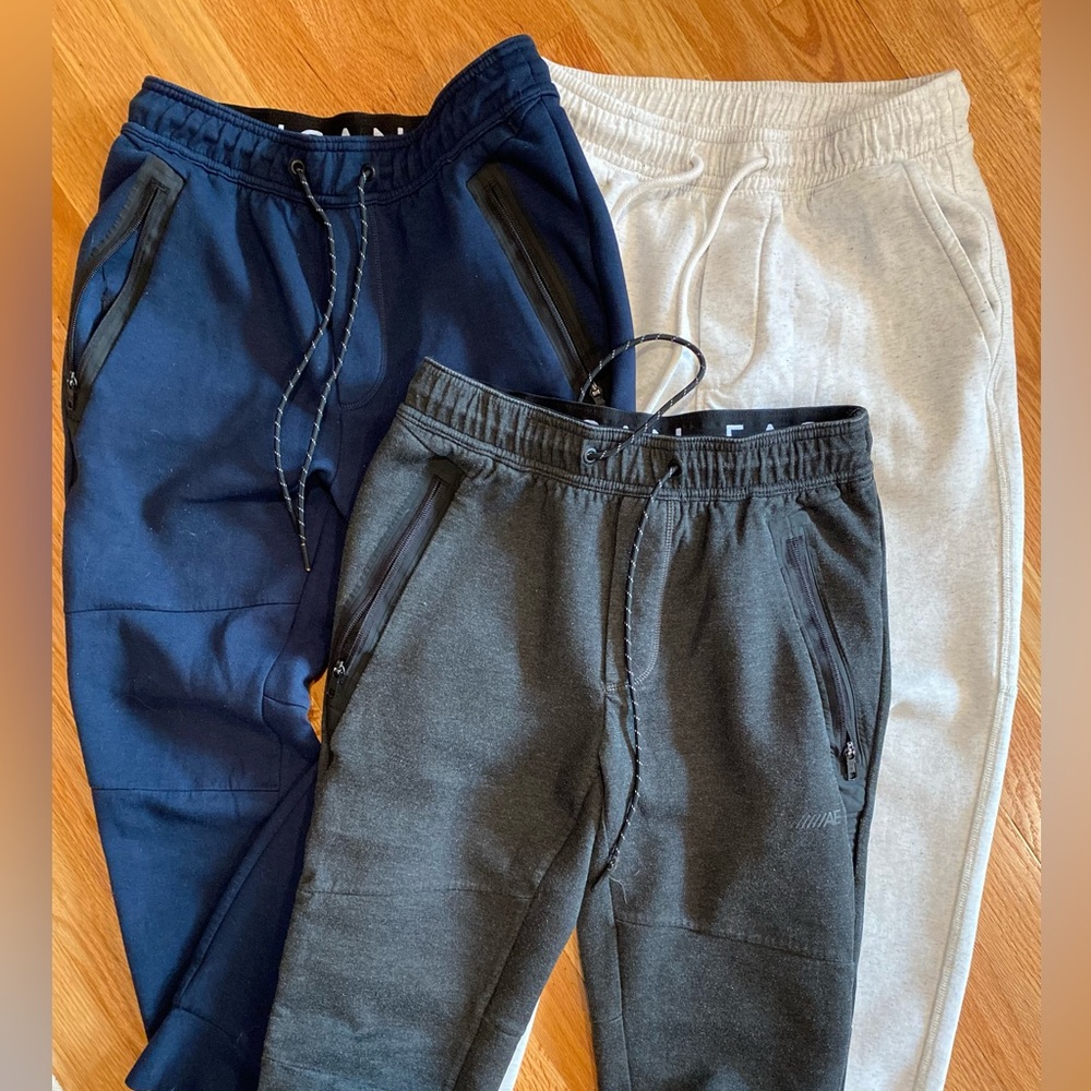Men’s AE joggers.  Size Small.  Navy and Dark Gray